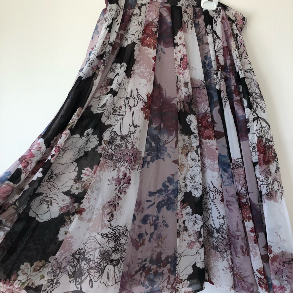 Anthropologie floral long skirt